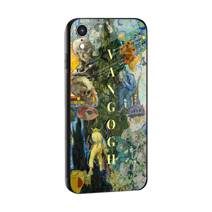 Van Gogh Collage sleek iphone xr cover with tempered glass back and TPU edges