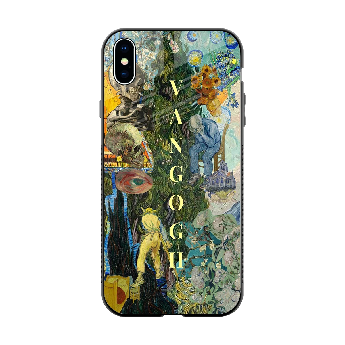 Van Gogh Collage back phone cover | glass case for iphone xs max