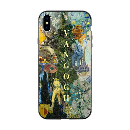 Van Gogh Collage back phone cover | glass case for iphone xs max