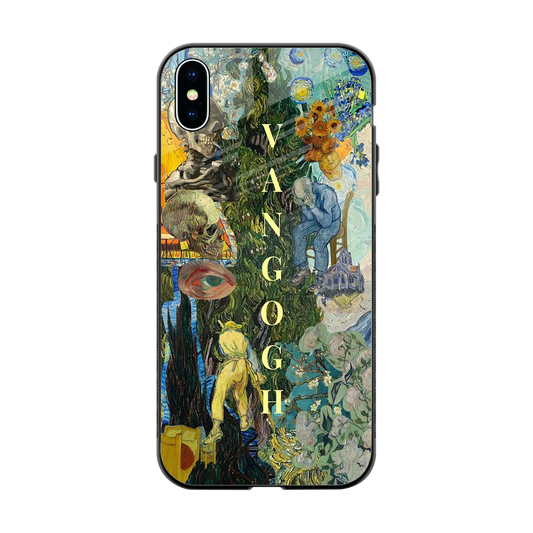 Van Gogh Collage back phone cover | glass case for iphone xs max
