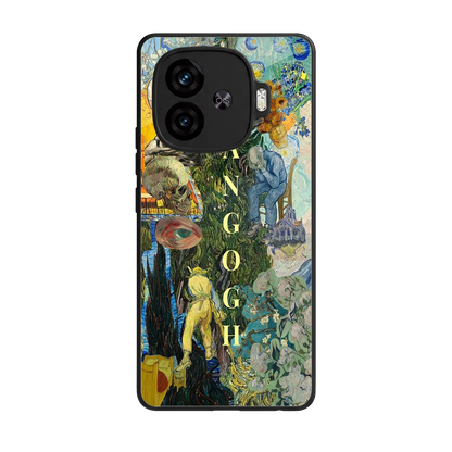 Van Gogh Collage back phone cover | glass case for iqoo neo 10r 5g