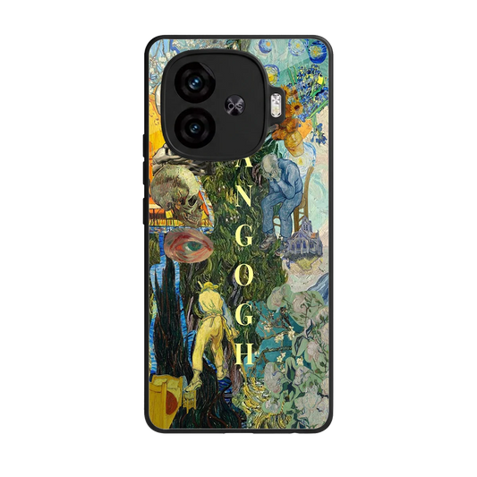 Van Gogh Collage back phone cover | glass case for iqoo neo 10r 5g