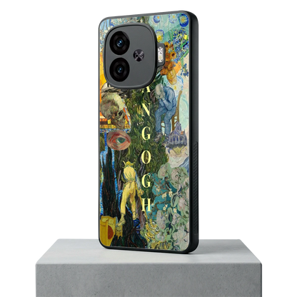 Van Gogh Collage iqoo neo 10r 5g mobile cover | shockproof glass phone case