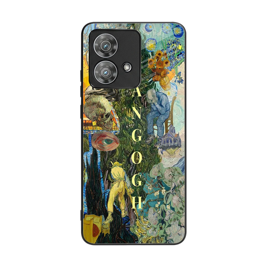 Van Gogh Collage back phone cover | glass case for motorola edge 40 neo 5g