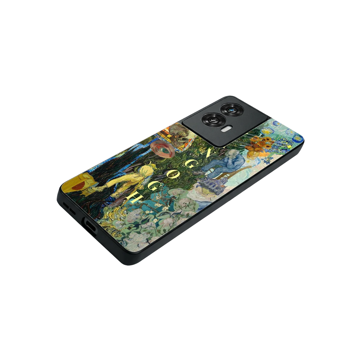 Van Gogh Collage stylish phone case for motorola edge 50 fusion | glossy glass and slim fit