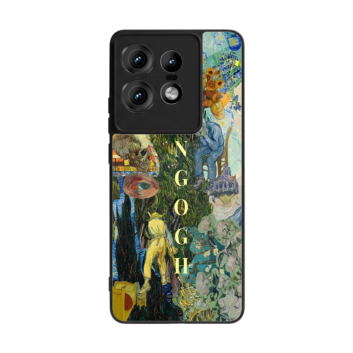 Van Gogh Collage back phone cover | glass case for motorola edge 50 pro