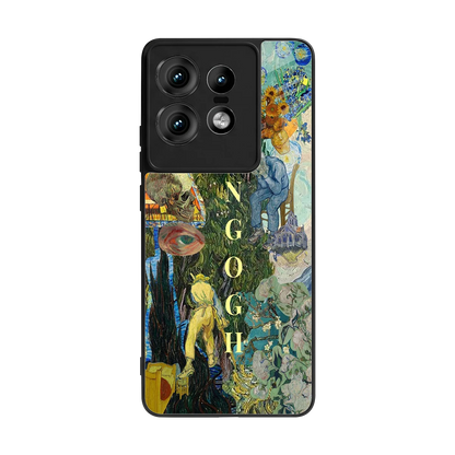 Van Gogh Collage back phone cover | glass case for motorola edge 50 pro