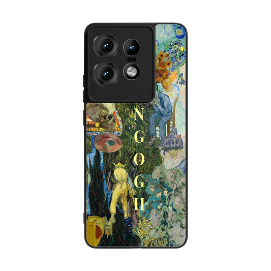 Van Gogh Collage back phone cover | glass case for motorola edge 50 pro