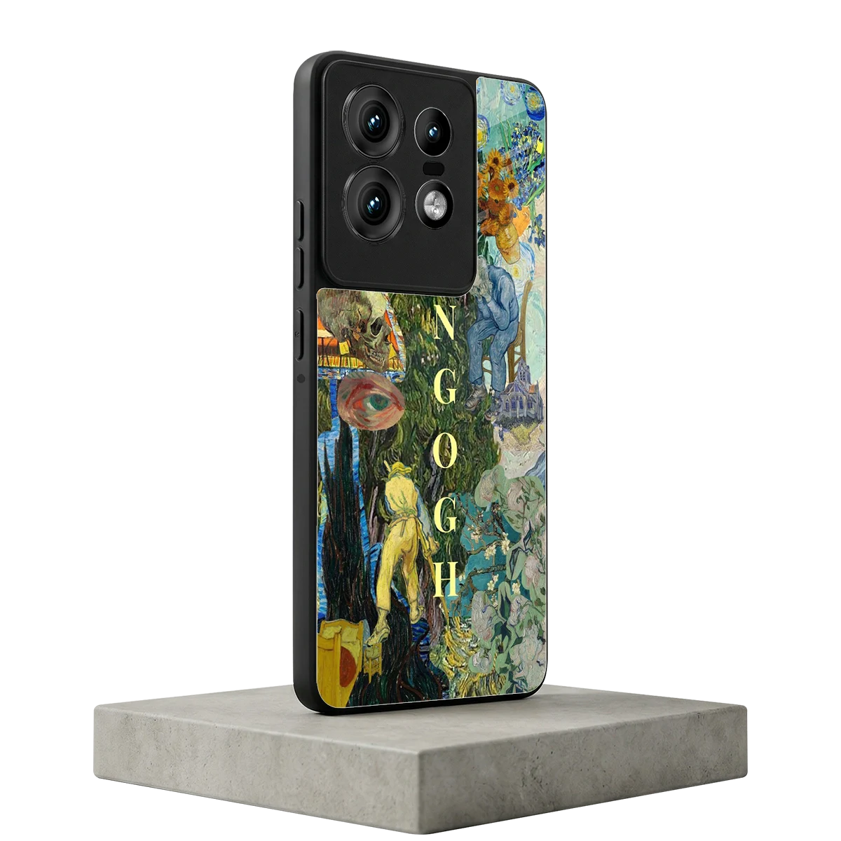 Van Gogh Collage motorola edge 50 pro mobile cover | shockproof glass phone case