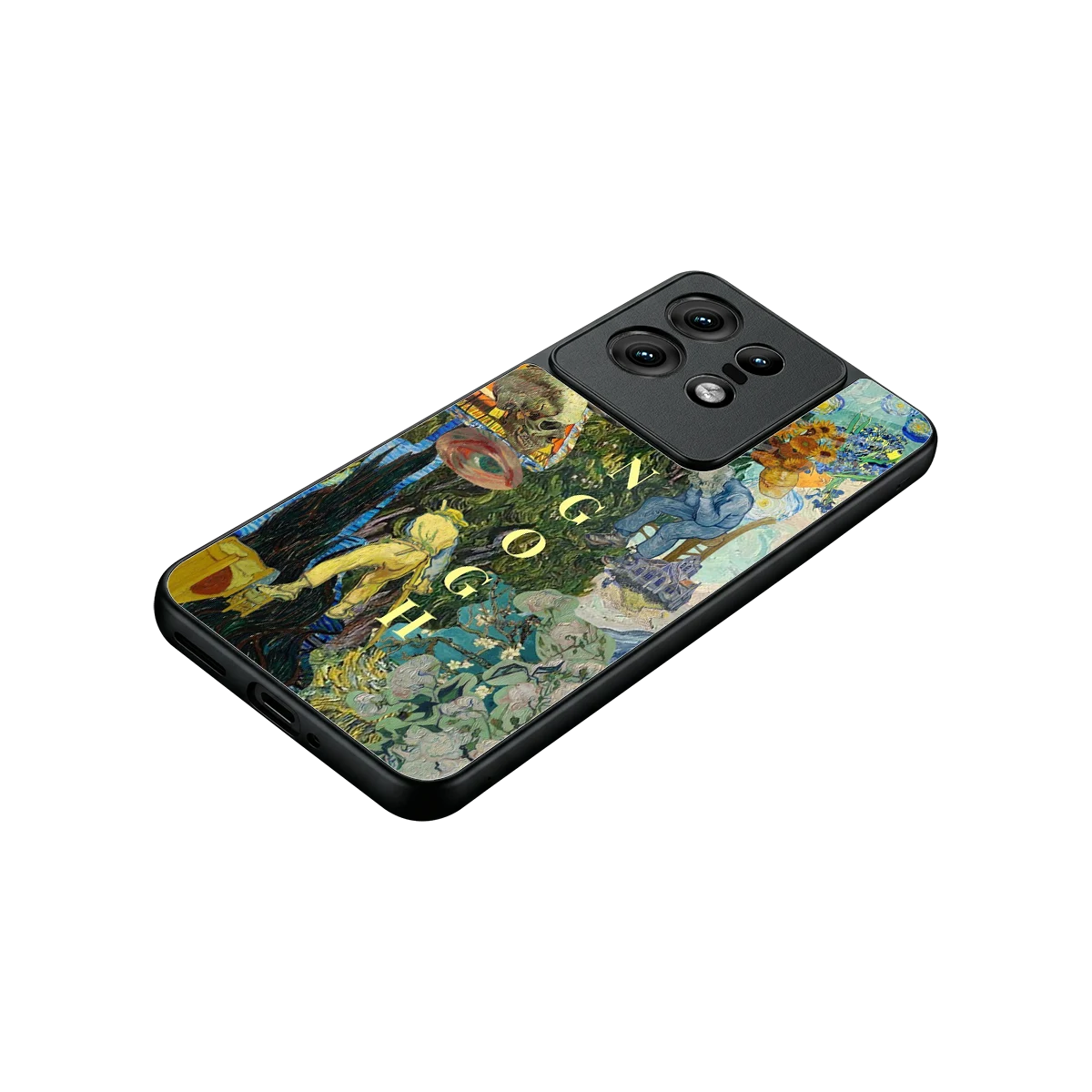 Van Gogh Collage stylish phone case for motorola edge 50 pro | glossy glass and slim fit