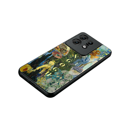 Van Gogh Collage stylish phone case for motorola edge 50 pro | glossy glass and slim fit