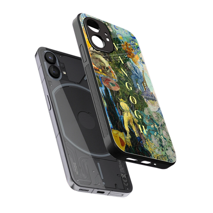 Van Gogh Collage sleek nothing phone 1 cover with tempered glass back and TPU edges