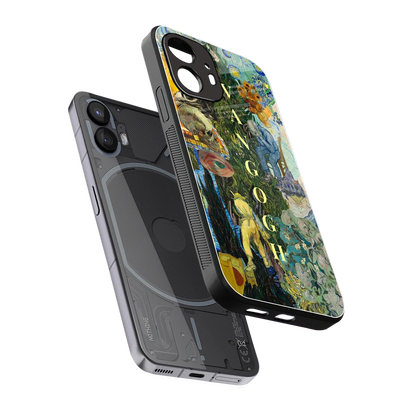 Van Gogh Collage sleek nothing phone 2 cover with tempered glass back and TPU edges