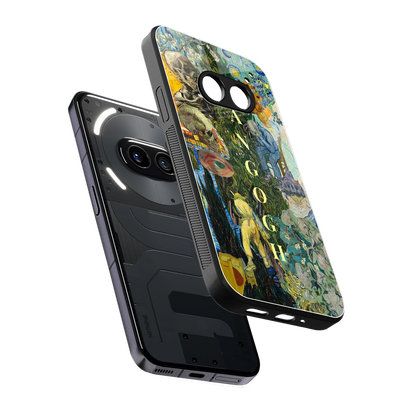 Van Gogh Collage sleek nothing phone 2a cover with tempered glass back and TPU edges