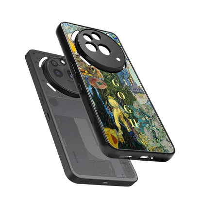 Van Gogh Collage sleek nothing phone 3a pro cover with tempered glass back and TPU edges
