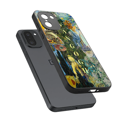 Van Gogh Collage sleek oneplus 15r cover with tempered glass back and TPU edges