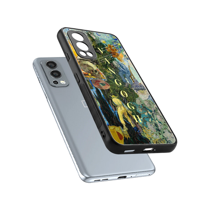 Van Gogh Collage sleek oneplus nord 2 cover with tempered glass back and TPU edges