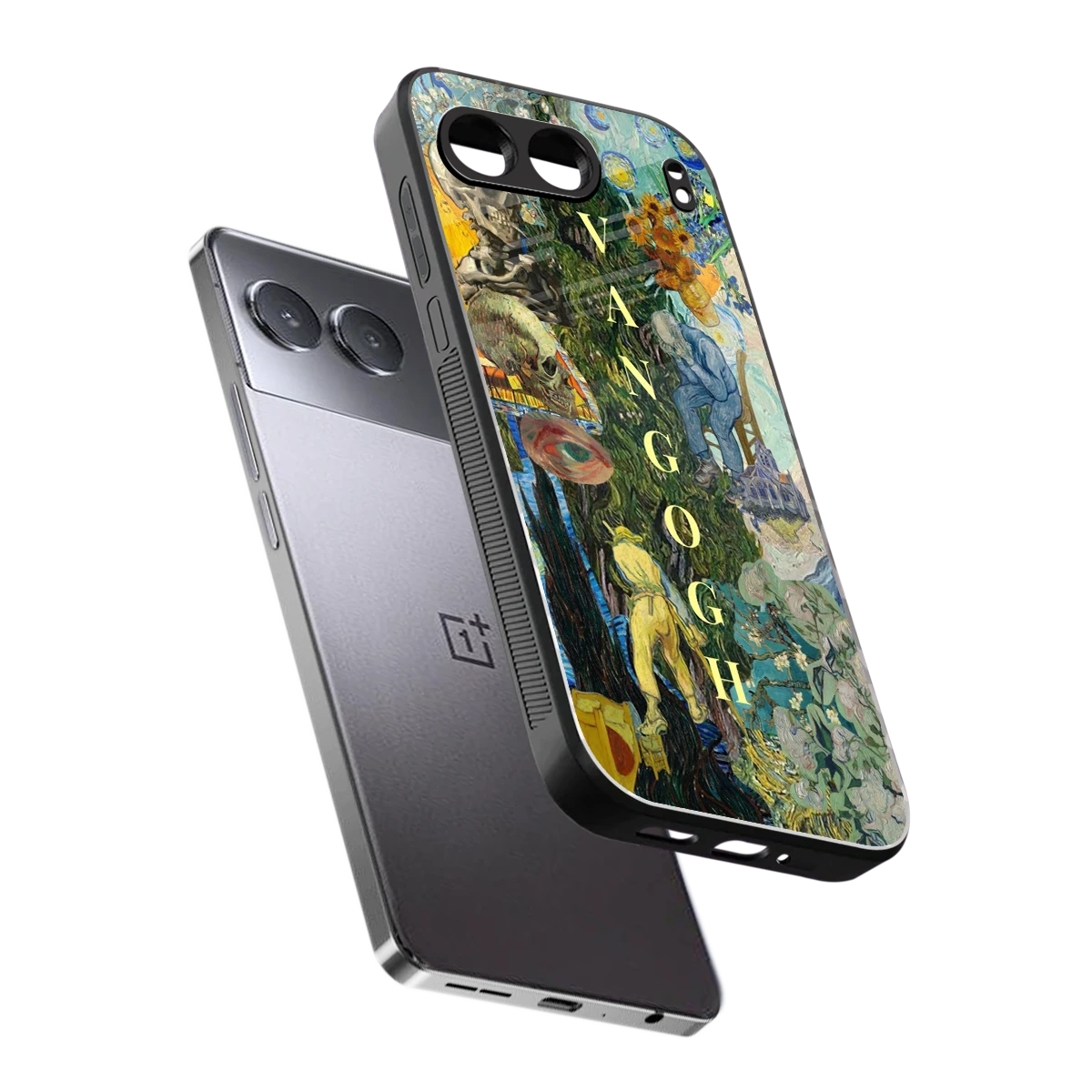 Van Gogh Collage sleek oneplus nord 4 cover with tempered glass back and TPU edges