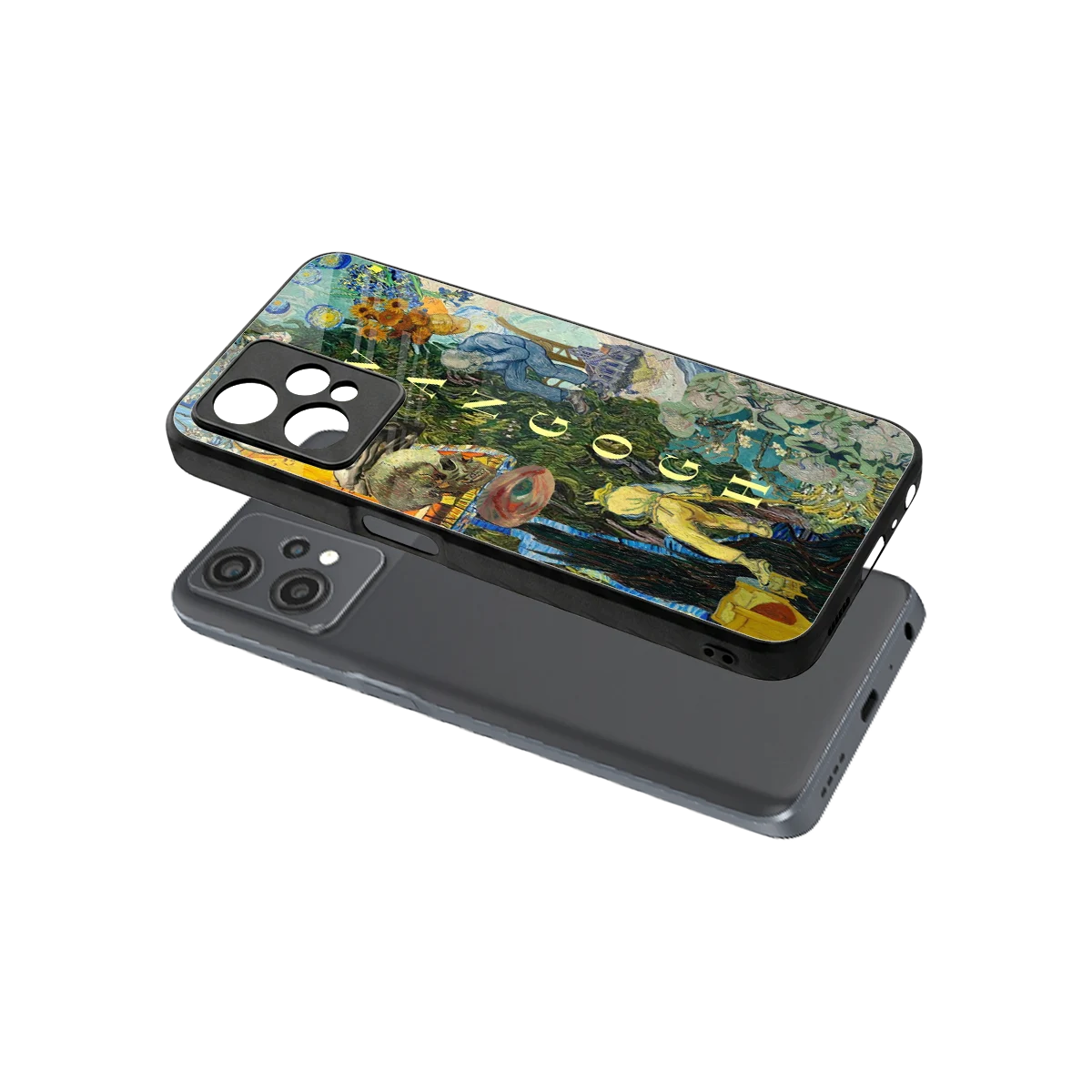 Van Gogh Collage sleek oneplus nord ce 2 lite cover with tempered glass back and TPU edges