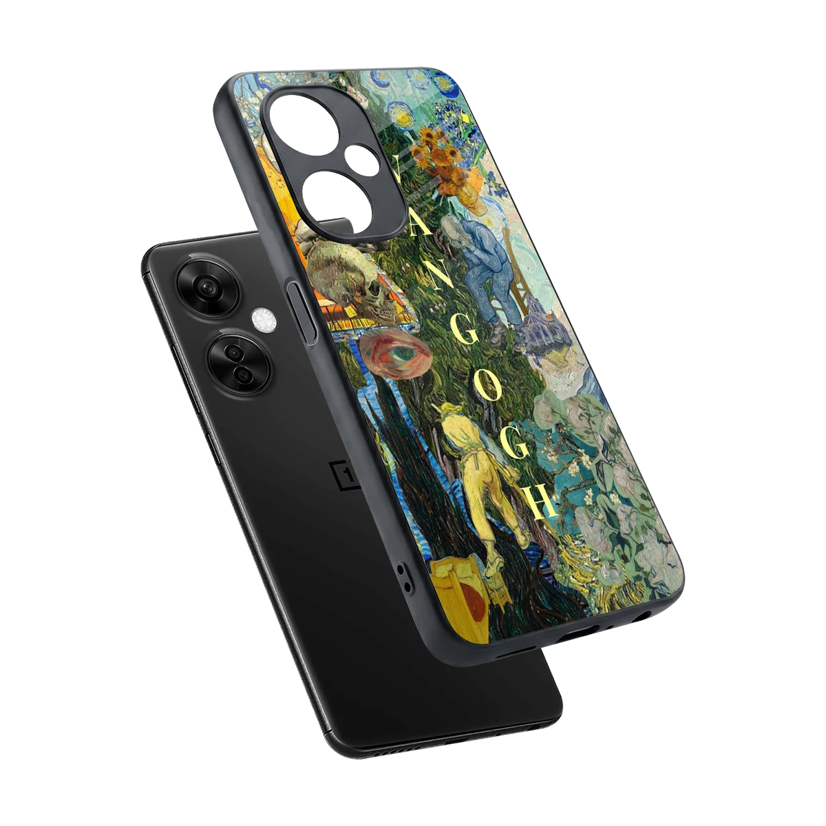 Van Gogh Collage sleek oneplus nord ce 3 lite cover with tempered glass back and TPU edges