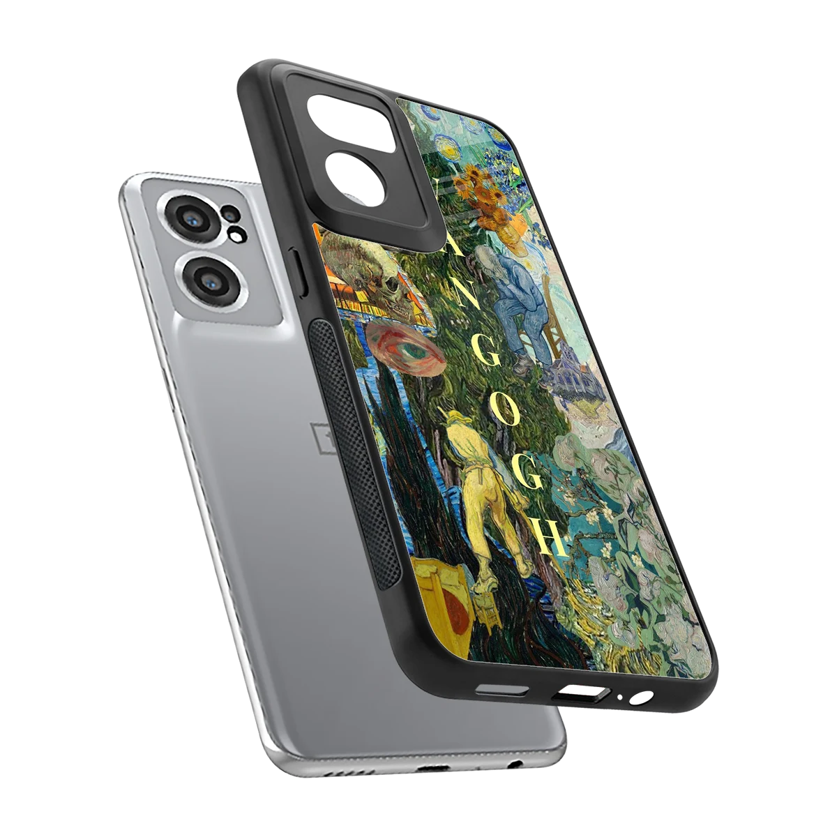 Van Gogh Collage sleek oneplus nord ce 2 cover with tempered glass back and TPU edges