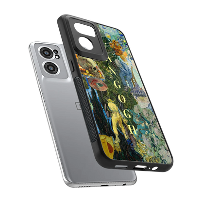 Van Gogh Collage sleek oneplus nord ce 2 cover with tempered glass back and TPU edges