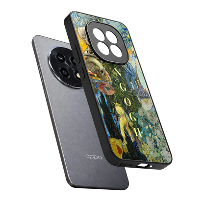 Van Gogh Collage sleek oppo f29 pro 5g cover with tempered glass back and TPU edges