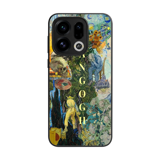 Van Gogh Collage back phone cover | glass case for oppo find x9