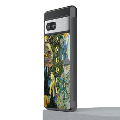 Van Gogh Collage stylish phone case for google pixel 7 | glossy glass and slim fit
