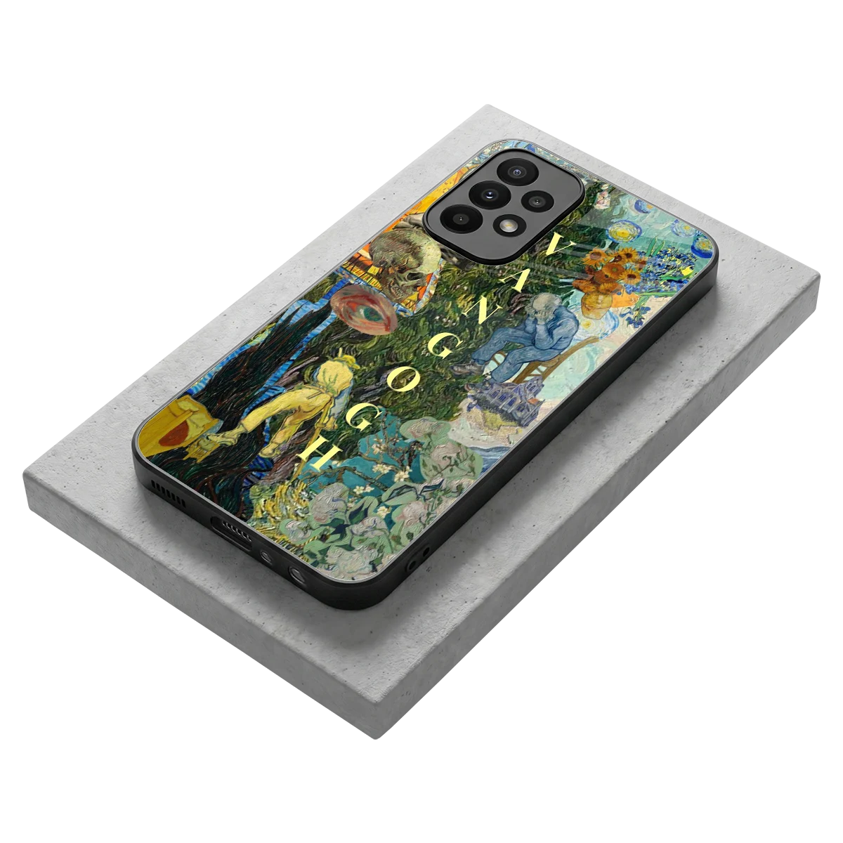 Van Gogh Collage stylish phone case for samsung galaxy a23 | glossy glass and slim fit