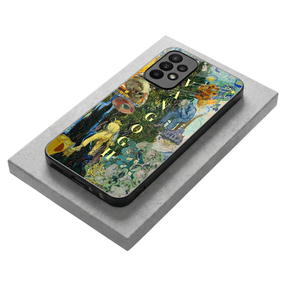 Van Gogh Collage stylish phone case for samsung galaxy a23 | glossy glass and slim fit