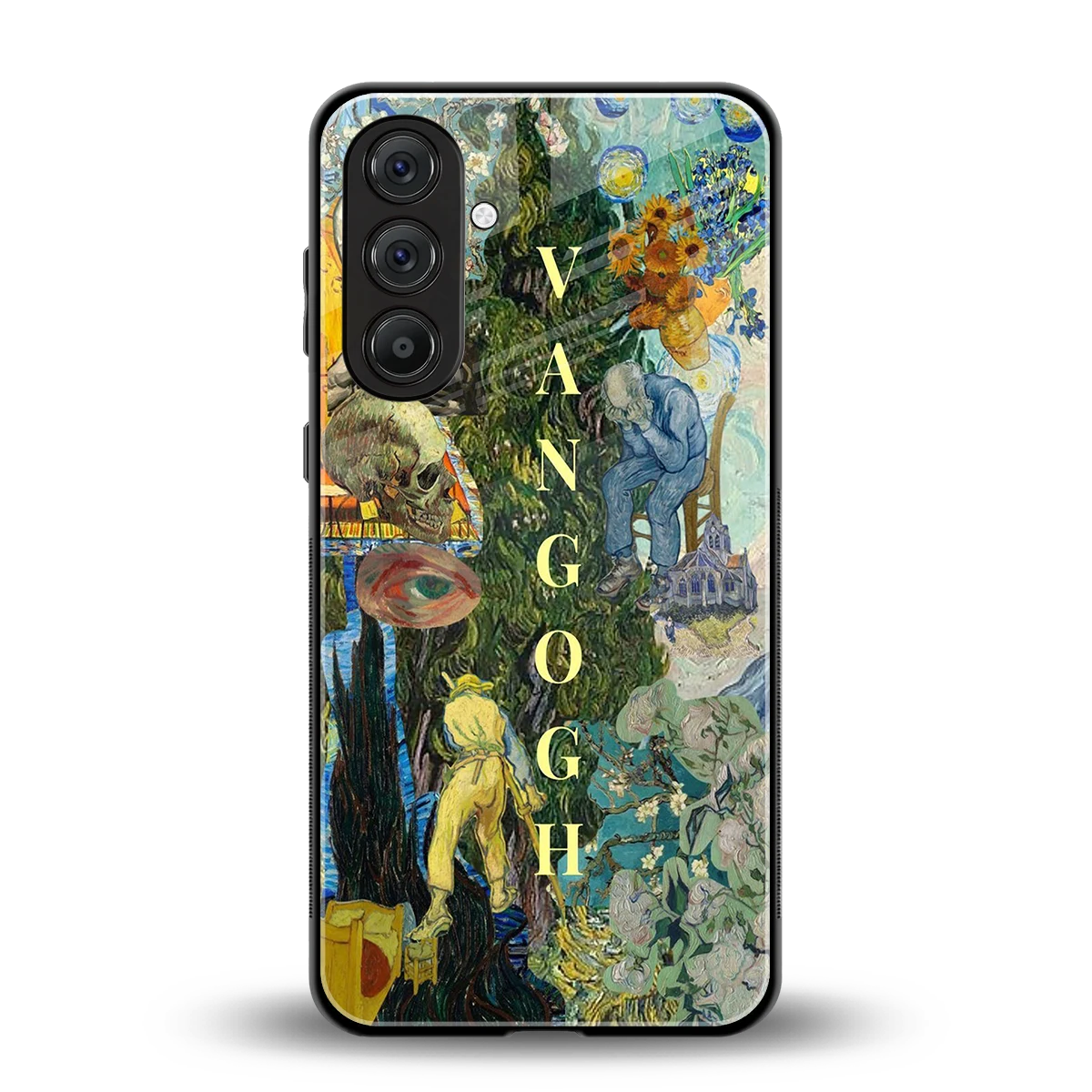 Van Gogh Collage back phone cover | glass case for samsung galaxy a55 5g