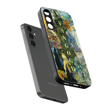 Van Gogh Collage sleek samsung galaxy a55 5g cover with tempered glass back and TPU edges