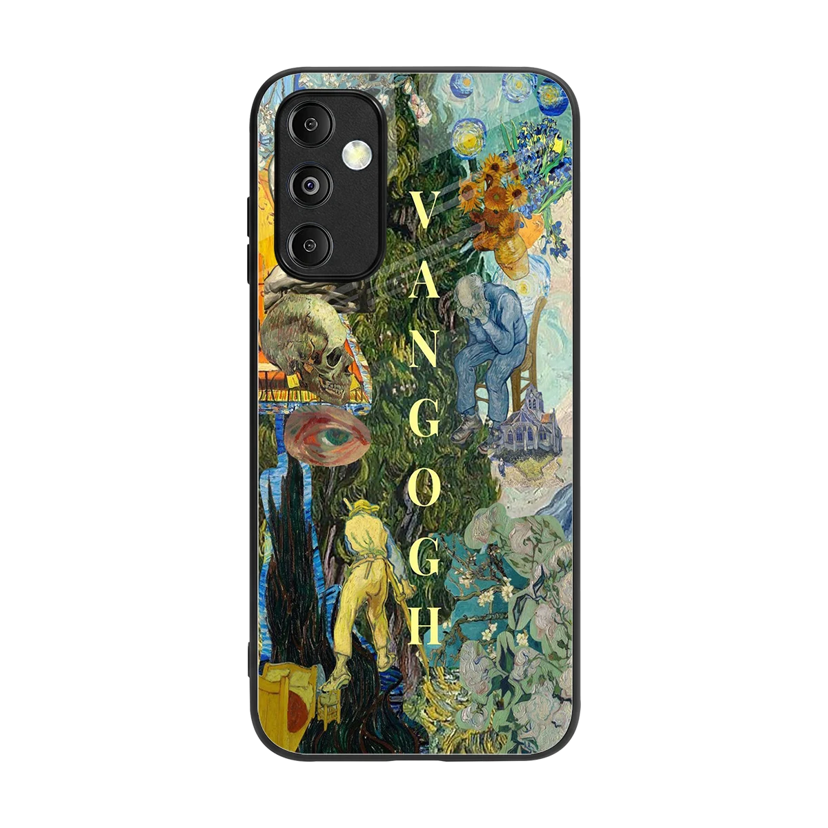 Van Gogh Collage back phone cover | glass case for samsung galaxy m14 5g