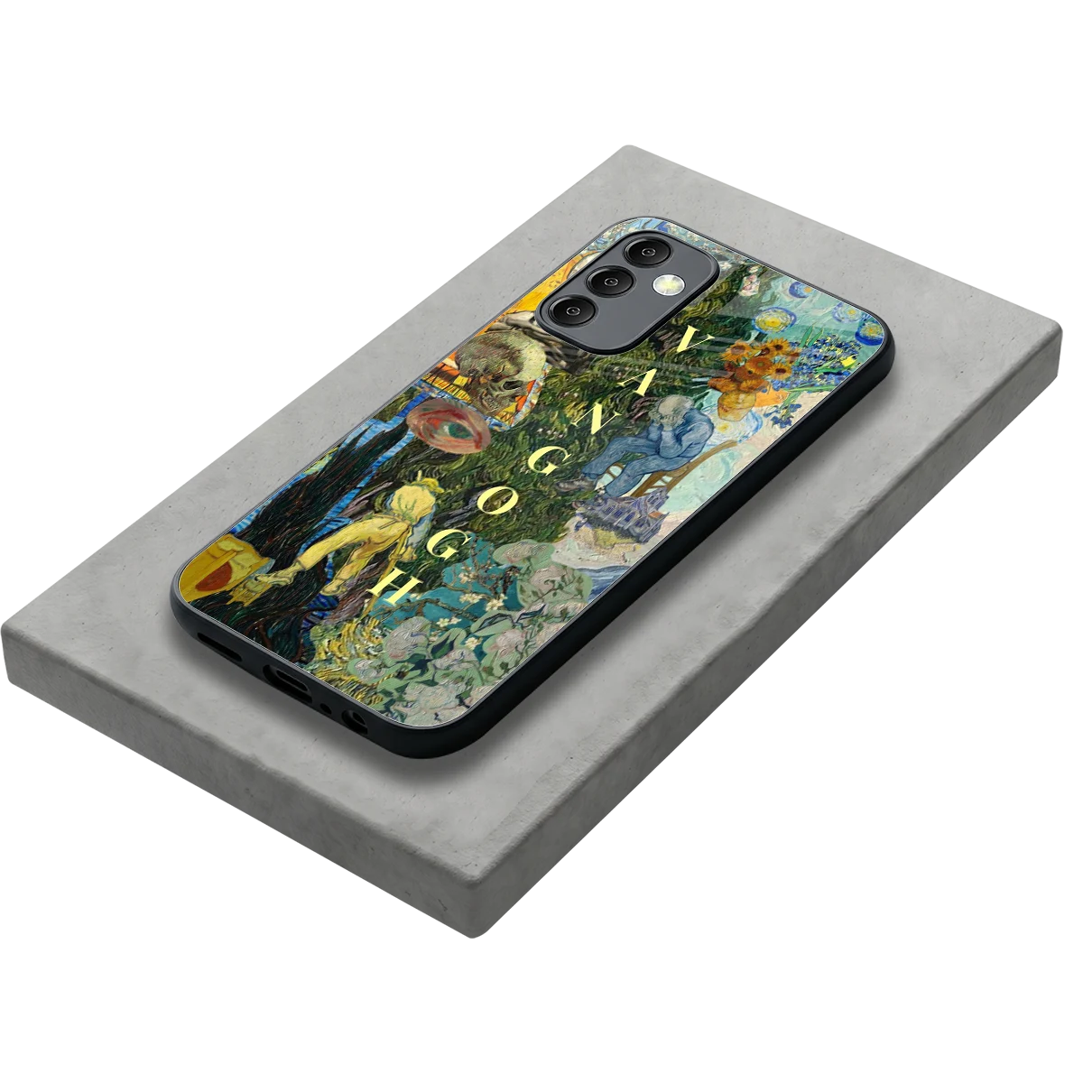 Van Gogh Collage stylish phone case for samsung galaxy m14 5g | glossy glass and slim fit