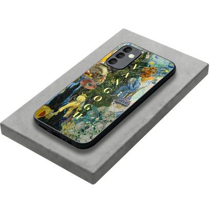Van Gogh Collage stylish phone case for samsung galaxy m14 5g | glossy glass and slim fit