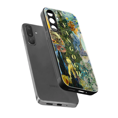 Van Gogh Collage sleek samsung galaxy m36 5g cover with tempered glass back and TPU edges