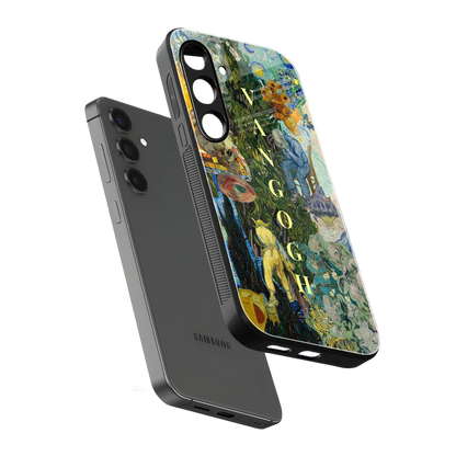 Van Gogh Collage sleek samsung galaxy s25 cover with tempered glass back and TPU edges