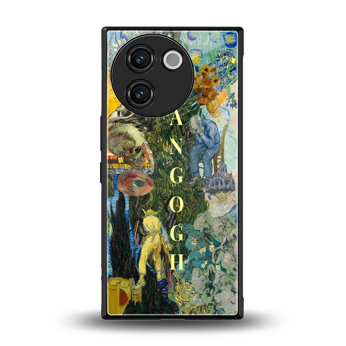 Van Gogh Collage back phone cover | glass case for vivo v30e