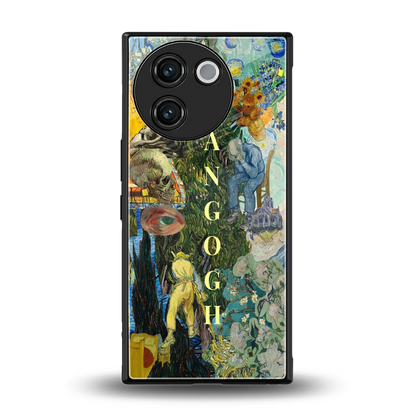Van Gogh Collage back phone cover | glass case for vivo v30e