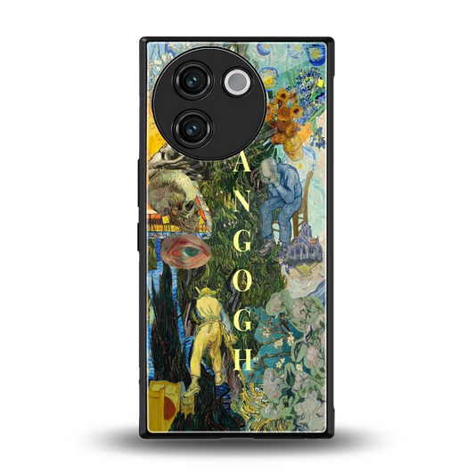 Van Gogh Collage back phone cover | glass case for vivo v30e