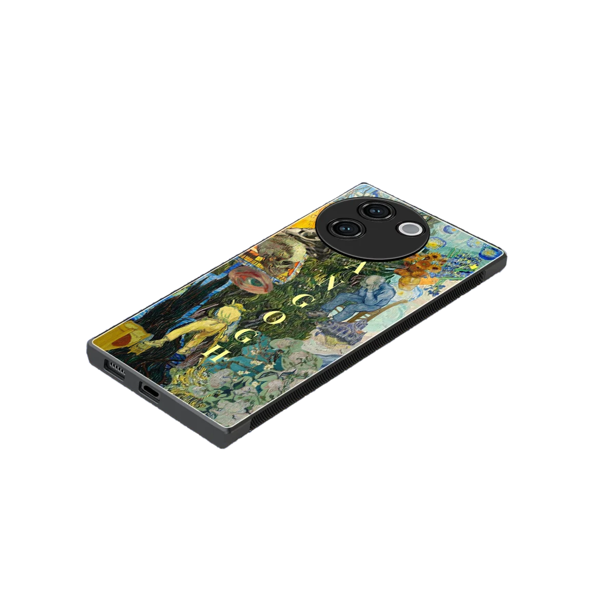 Van Gogh Collage stylish phone case for vivo v30e | glossy glass and slim fit