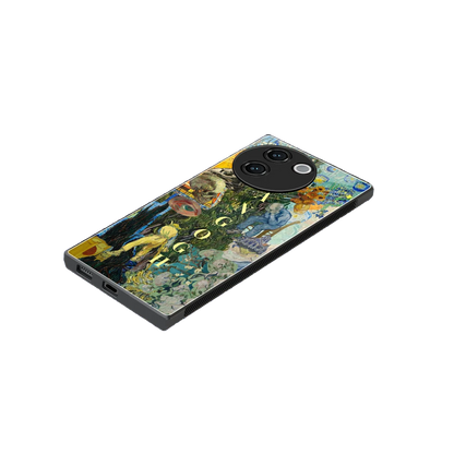 Van Gogh Collage stylish phone case for vivo v30e | glossy glass and slim fit