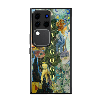 Van Gogh Collage back phone cover | glass case forvivo v30 pro
