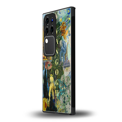 Van Gogh Collagevivo v30 pro mobile cover | shockproof glass phone case