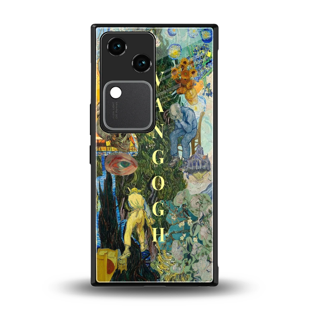 Van Gogh Collage back phone cover | glass case for vivo v30