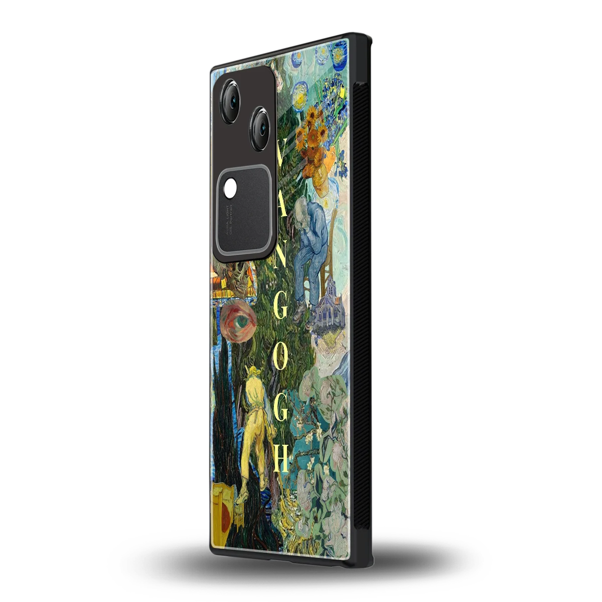 Van Gogh Collage vivo v30 mobile cover | shockproof glass phone case