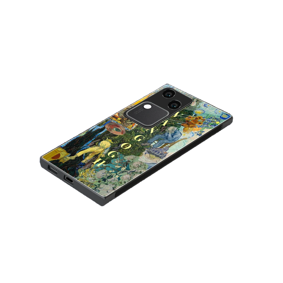 Van Gogh Collage stylish phone case for vivo v30 | glossy glass and slim fit