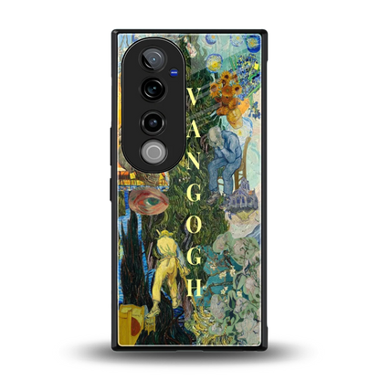 Van Gogh Collage back phone cover | glass case for vivo v40 pro