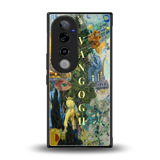 Van Gogh Collage back phone cover | glass case for vivo v40 pro